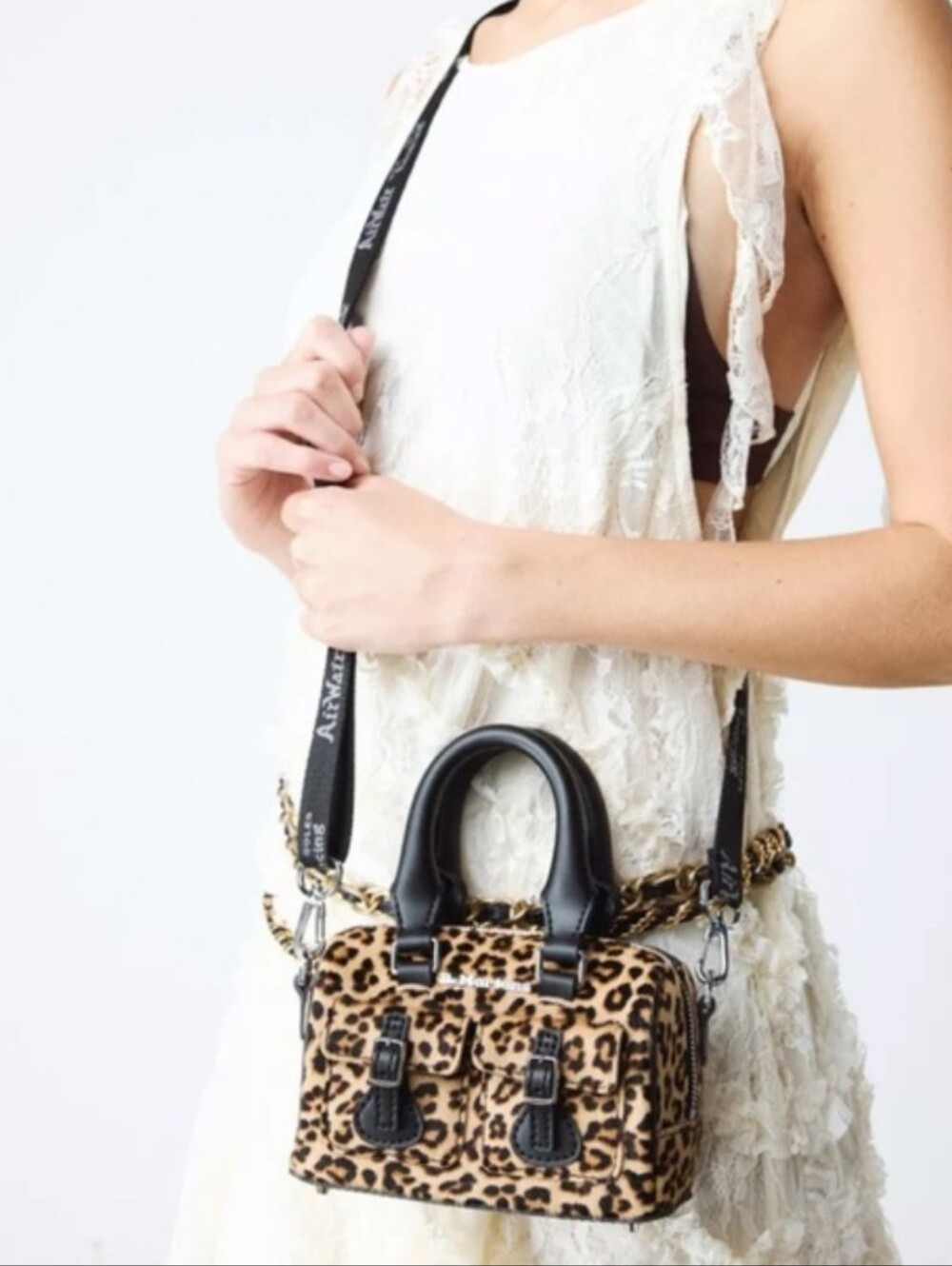 DrMartens Micro Leopard Print Crossbody Bag